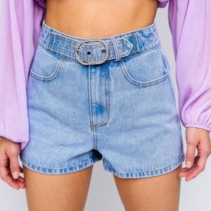 High waisted Jean shorts